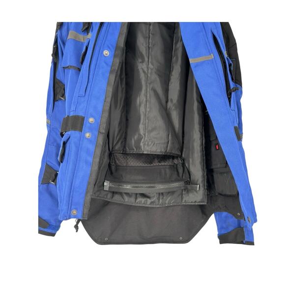 Firstgear Jaunt J2 Mens Motorcycle Jacket Small Liner Hypertex Padded Blue Black - Picture 4 of 16